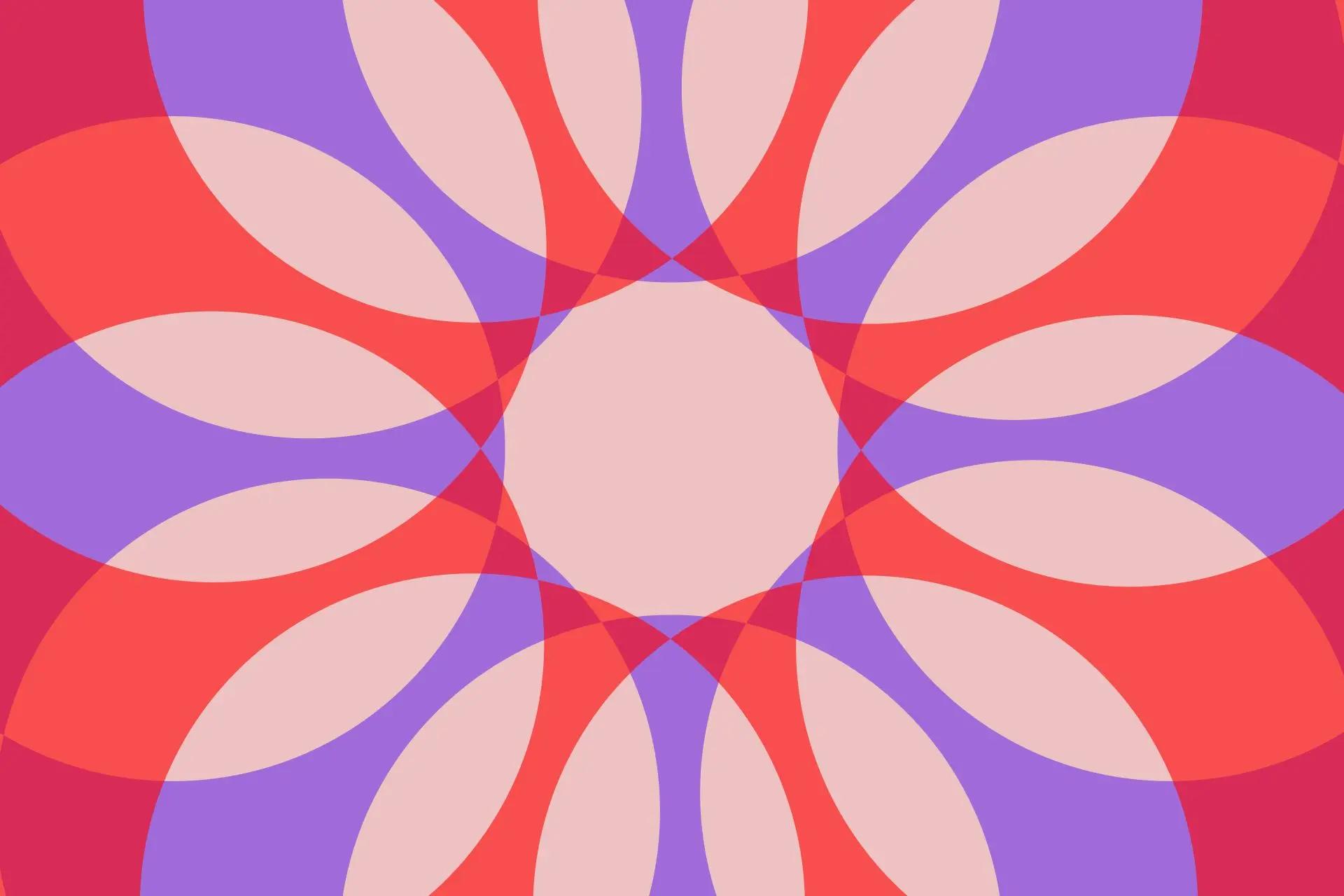 Picture of  Floral Geometric Shape Variations - 4 Vector Designs