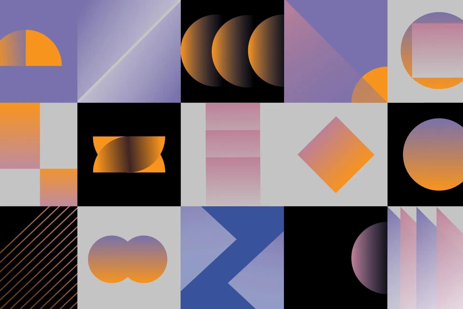 Picture of Gradient Geometric Vector Collection