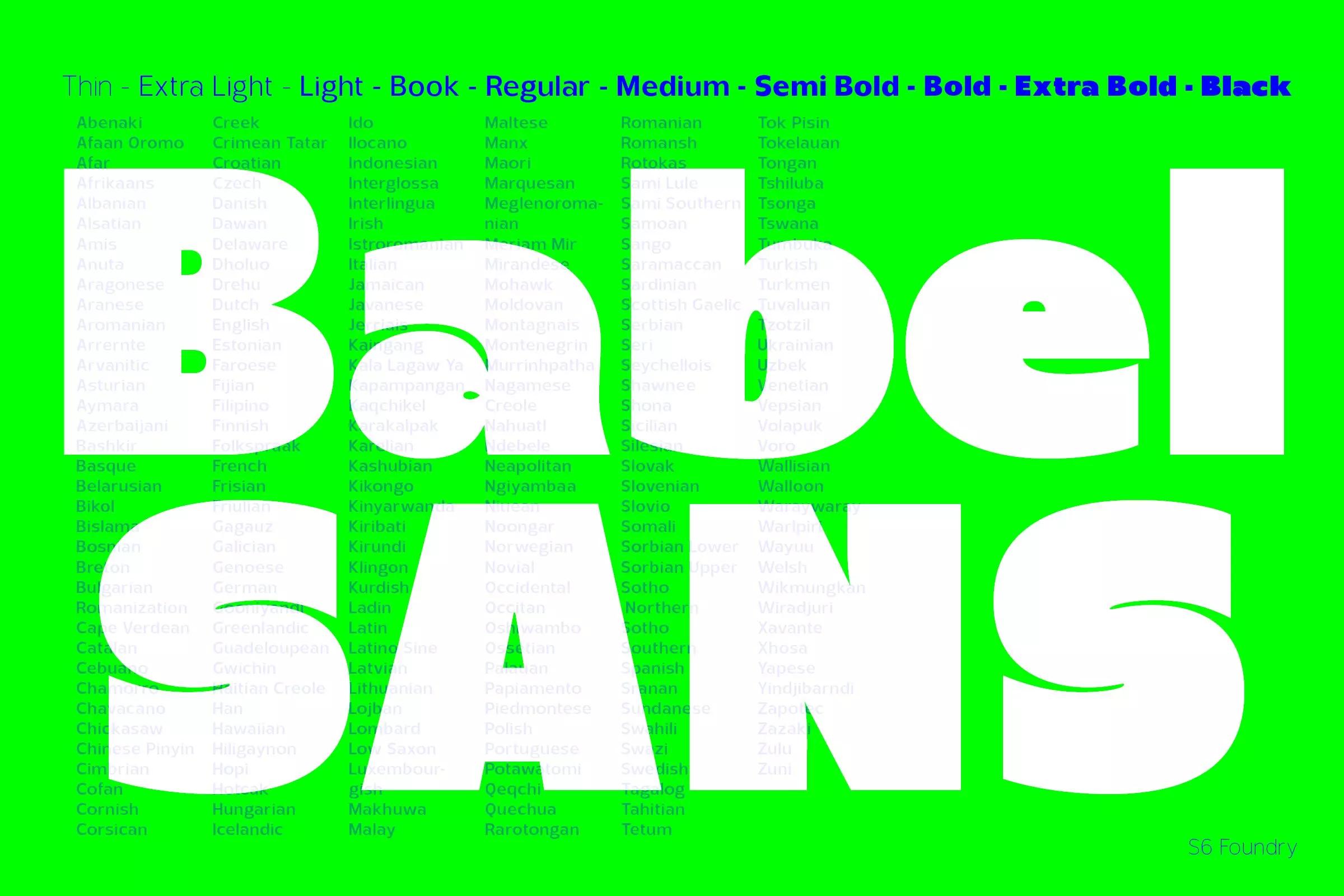 Picture of Babel Sans