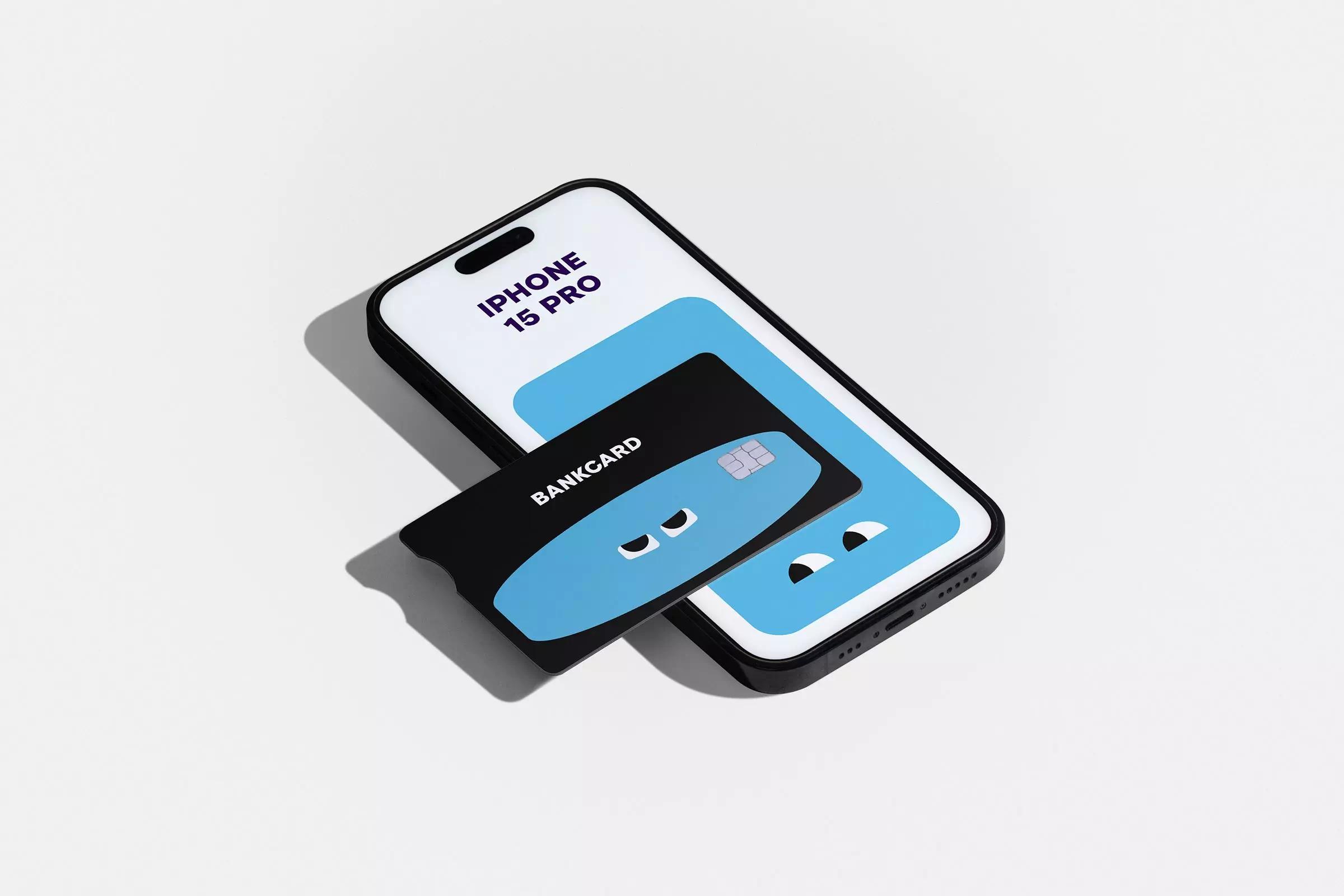 Picture of Fluffys Duo: Bankcard & iPhone Mockup