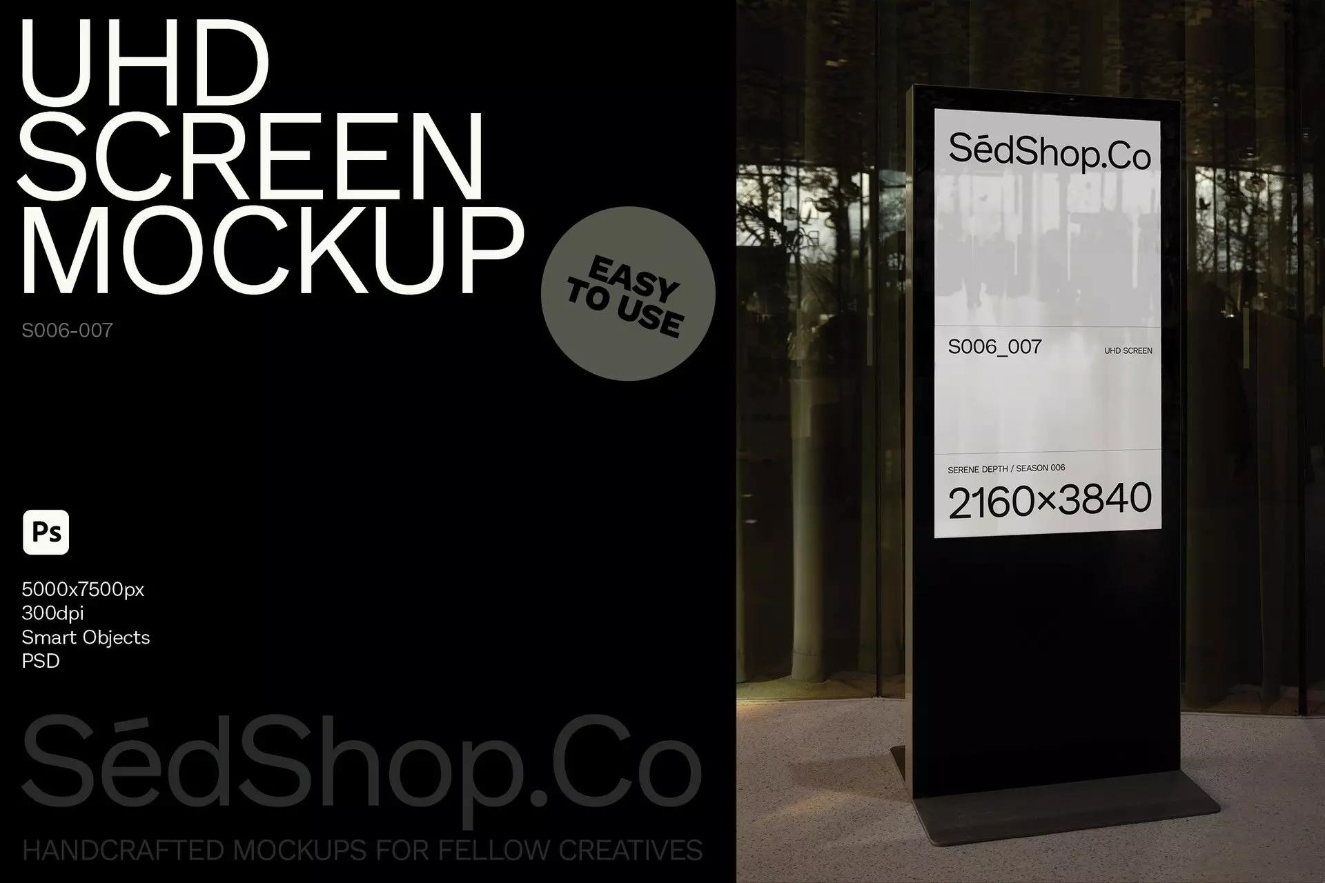 Picture of UHD Display Screen Mockup S006-007